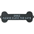 Dogs Please Close The Gate Bone Sign Cast Iron Sign Plaque Door Wall Gate Post