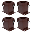 Flush Fit Fence Post Bolt Down Shoe Holder Support Clamp 75mm or 100mm