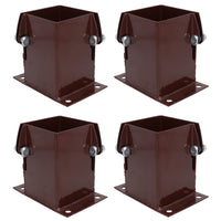 Flush Fit Fence Post Bolt Down Shoe Holder Support Clamp 75mm or 100mm