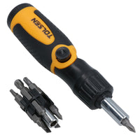 14pcs Ratchet Screwdriver Set Slotted / Flat, Pozi, Torx Star Head Adjustable Angle