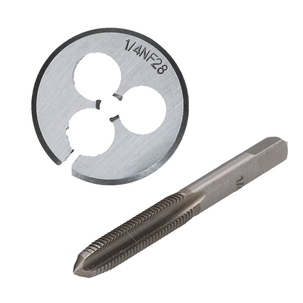 Taraud et filière UNF 1/4" - 5/8" en acier au tungstène et filière fendue 38 mm