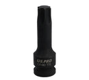 T70 Short (53mm) + Long (78mm) Impacted Torx Star Male Bits Sockets 1/2" Drive