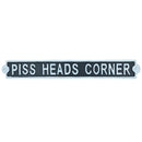 Piss Heads Corner Cast Iron Sign Plaque Wall Door House Garden Bar Pub Yard