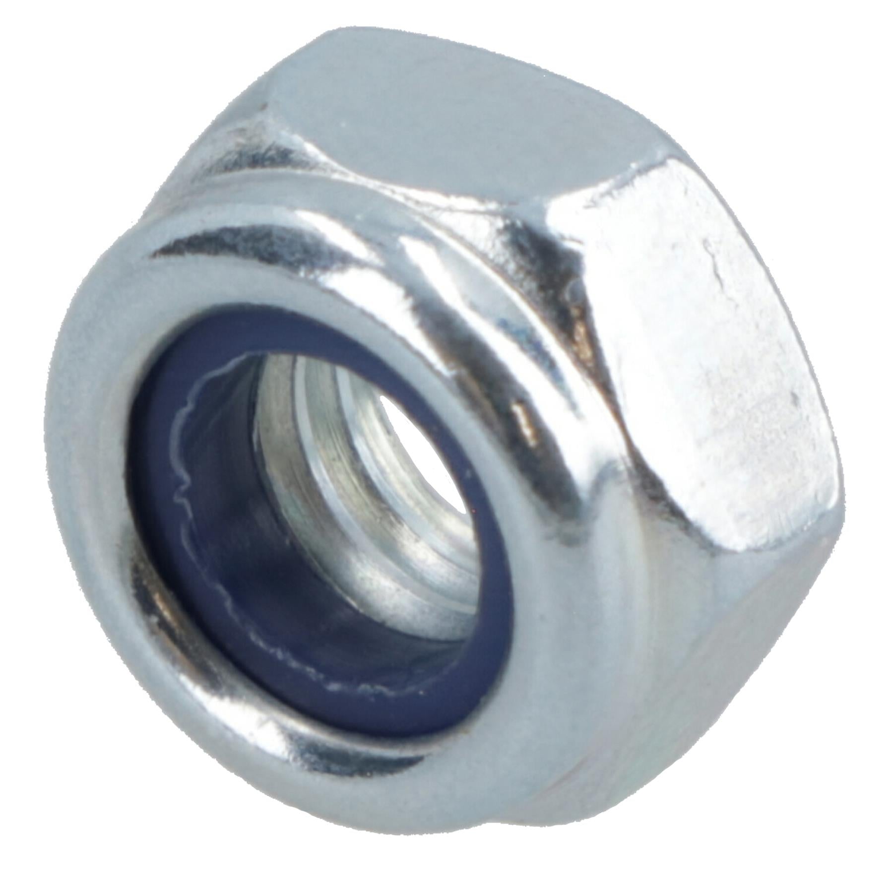 M6 x 1.0mm Nyloc Nut Fastener Hexagonal Metric Nuts Grade 8 Zinc Plated