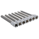 7pc 3/8" Drive Ball Ended Metric Extra Long Allen Hex Keys 3 - 10mm Bit Sockets