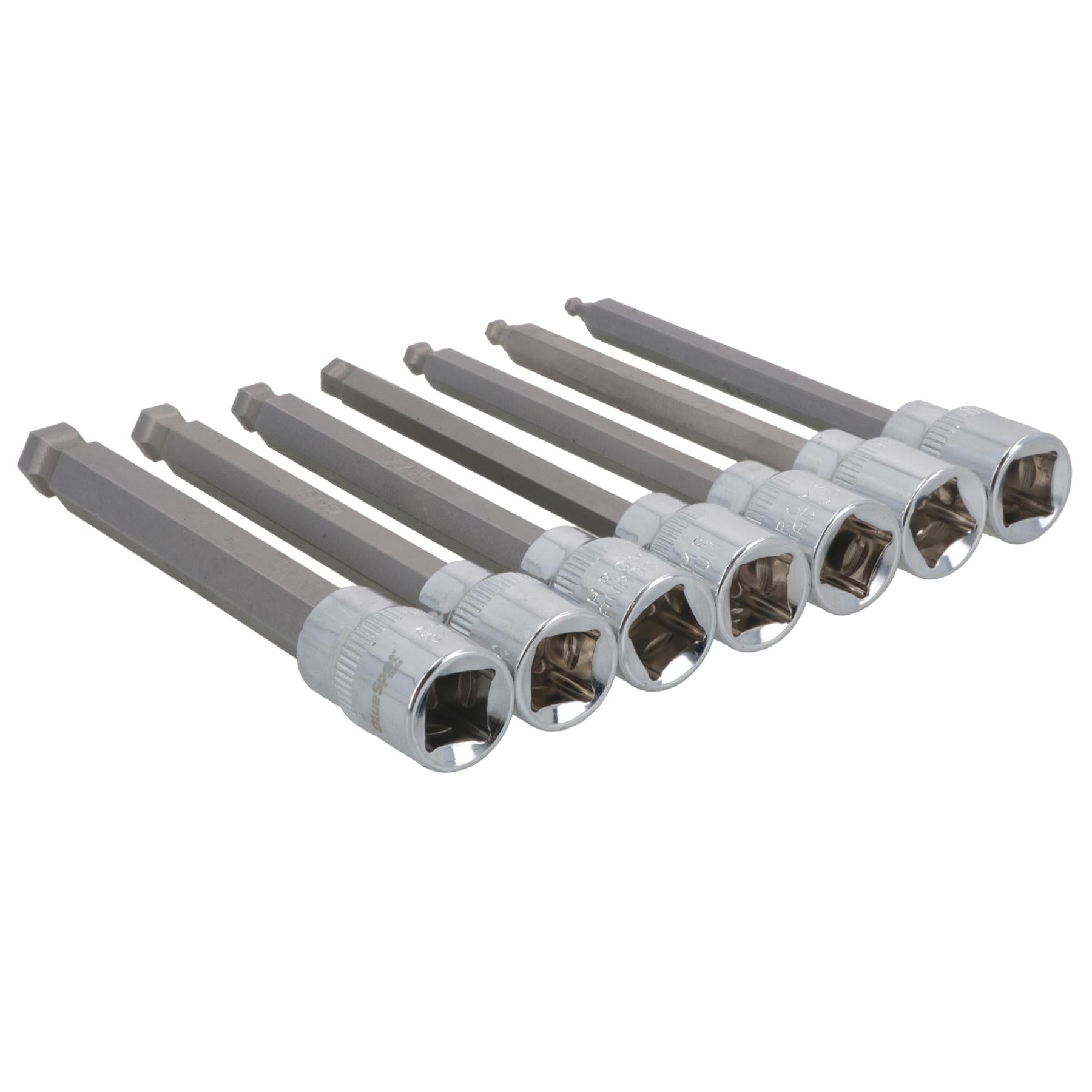7pc 3/8" Drive Ball Ended Metric Extra Long Allen Hex Keys 3 - 10mm Bit Sockets