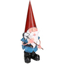 Gnome With Shovel Spade Garden Sculpture Ornament Statue Metal Decoration