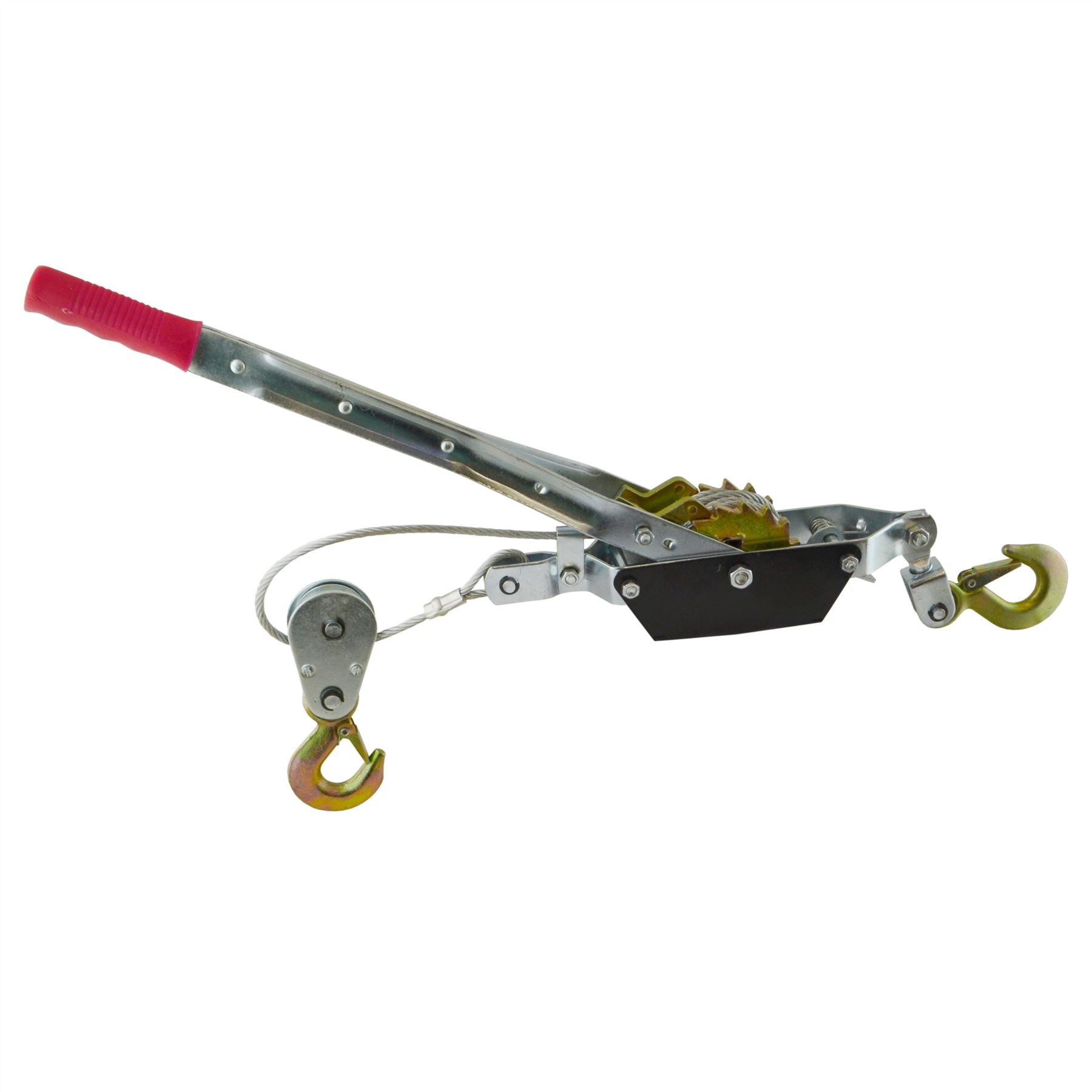 2 Ton Hand Power Wired Cable Puller Winch Turfer Pulley Soft Grip Hand ...
