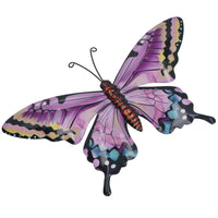 Medium Metal Pink Butterfly Wall Art Garden/Home Ornament 21.5 X 33.5CM