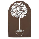 Arbre topiaire en forme de boule, décoration murale en métal, silhouette de jardin, clôture de maison, rustique