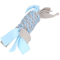 Blue Small Dog Puppy Fleecy Rope Coil Toy Great For Teeth & Gums