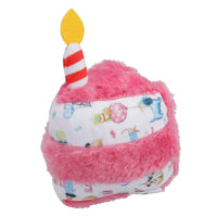 Super Soft Plush Squeaky Birthday Cake Piece Toy Dog Puppy Happy Birthday Gift
