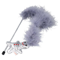 3PK Cat Kitten Christmas Gift Metallic Feather Teaser Interactive Chaser Toy Gift