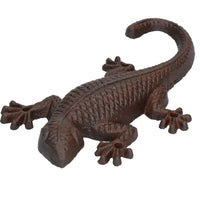 Eidechse Gecko Garten Wand Tür Schuppen Skulptur Ornament Statue Metall Dekoration