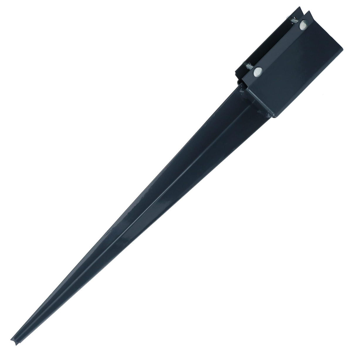 Fence Post Holder Support Drive In Spike Grey 75mm x 75mm x 750mm
