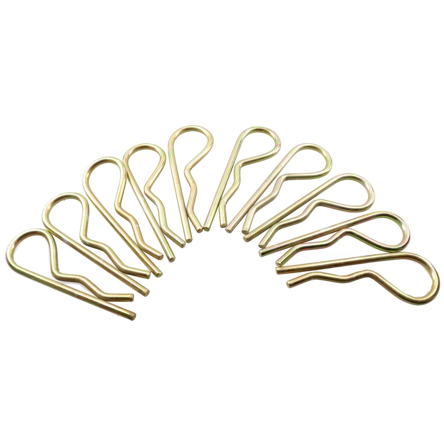 10 Pack R Clips Spring Hair Pin 5mm Hitch Lynch Cotter Zinc Plated Steel