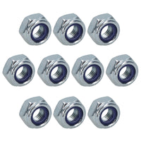 M8 x 1.25mm Nyloc Nut Fastener Hexagonal Metric Nuts Grade 8 Zinc Plated