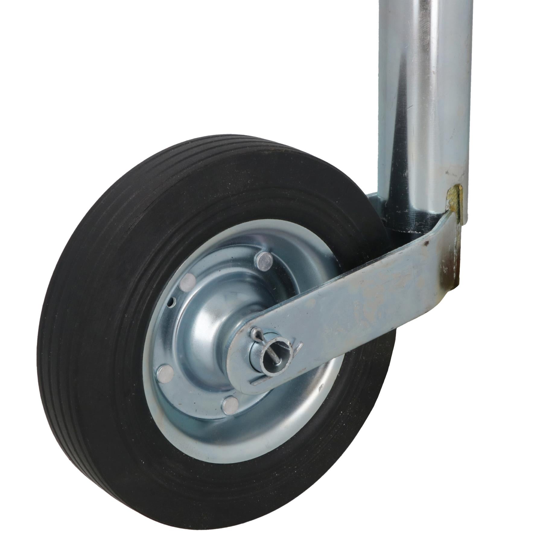 48 mm Stützrad für Anhänger und Wohnwagen mit 200 mm zentriertem Stahlrad