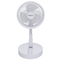 Cordless Telescopic Folding Fan Cooler Cooling Portable 93 – 975mm White