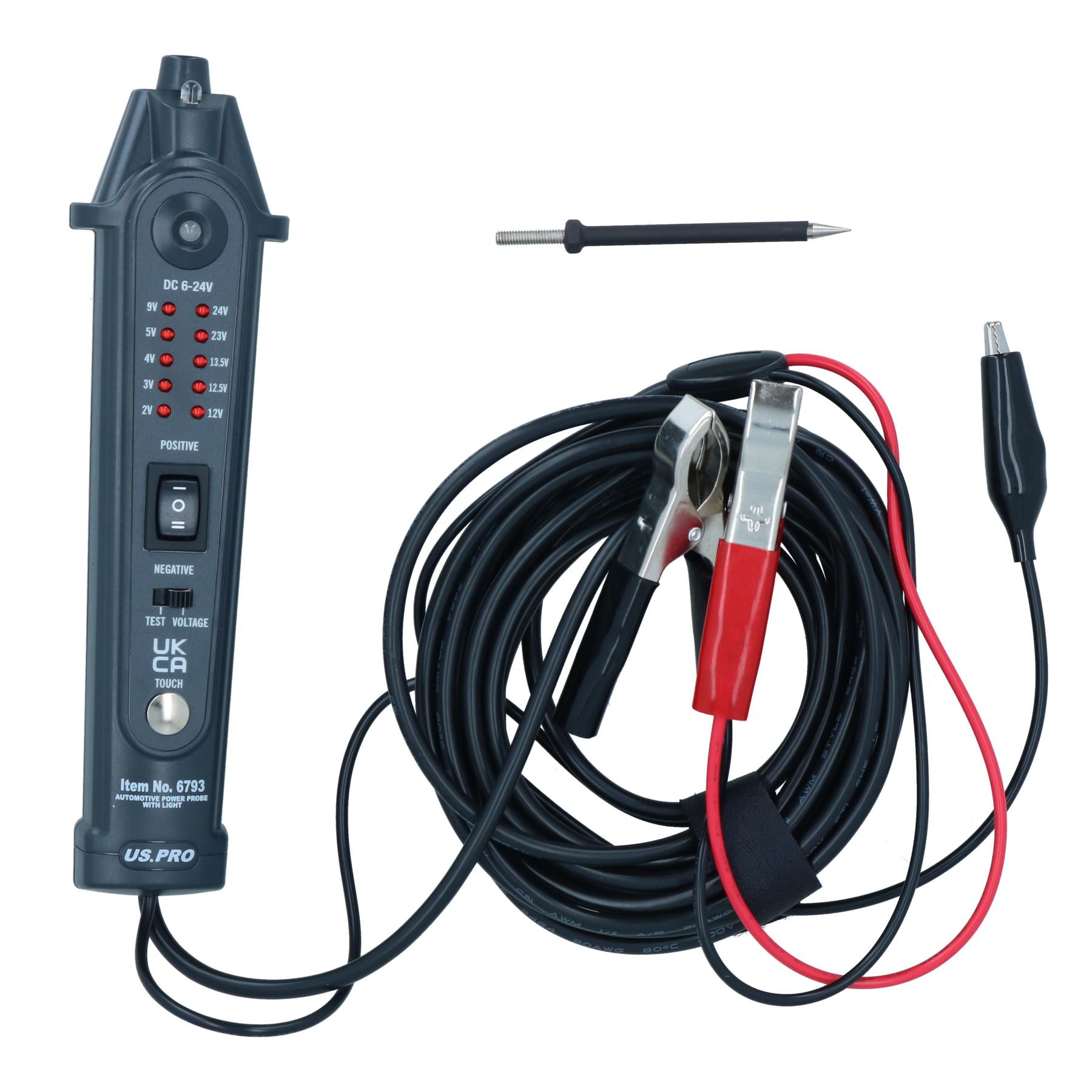Automotive Power Probe with Light Continuity Polarity Circuit Tester 6 - 24 Volts