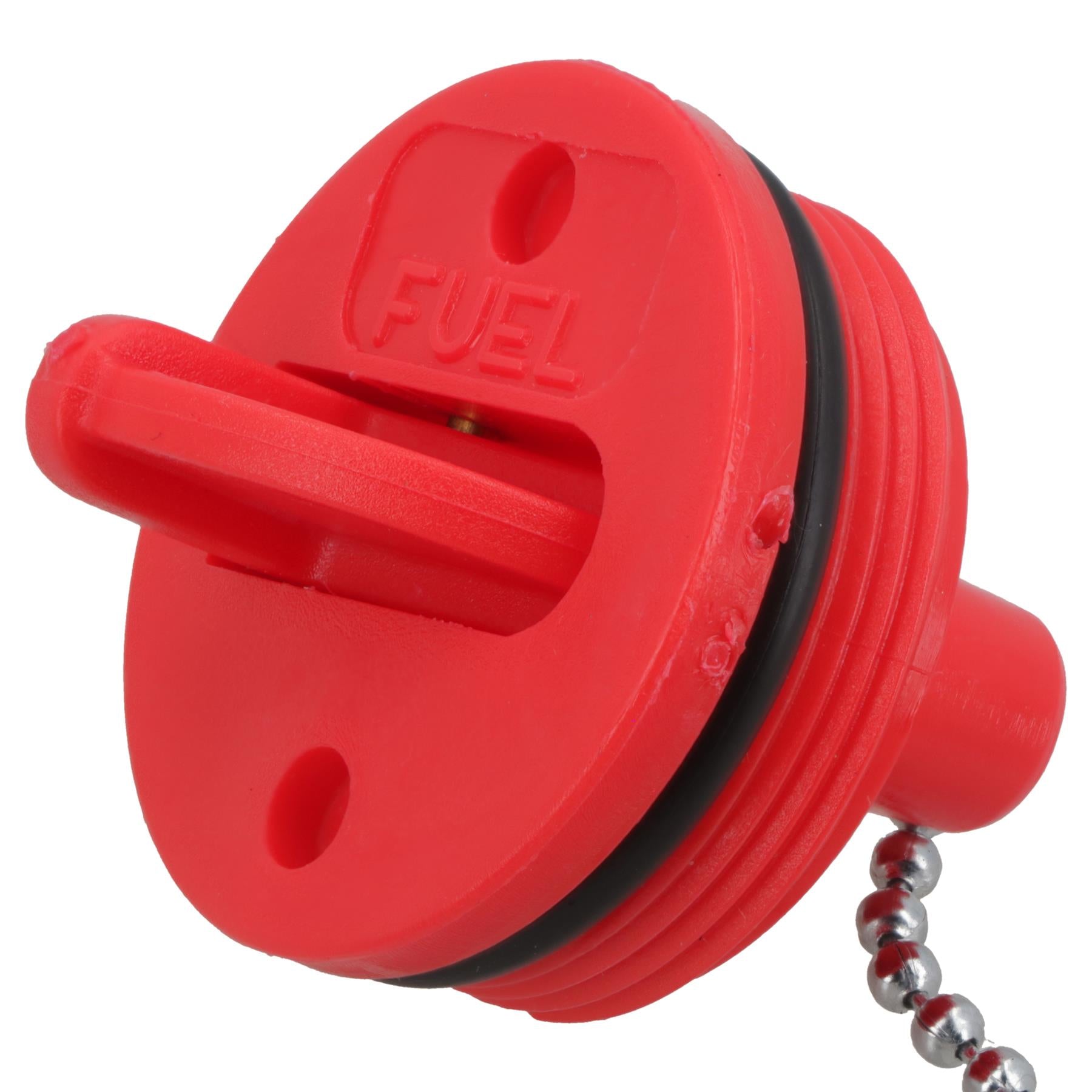 Spare Deck Cap Red 38mm Petrol Diesel Fuel Cap with Chain for Boat Deck Plate
