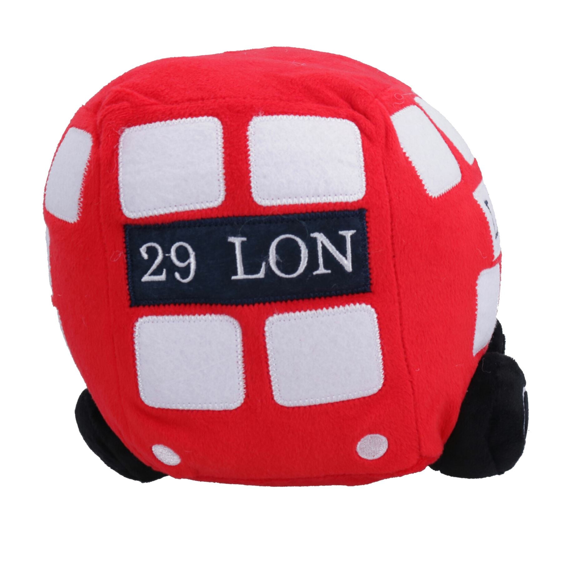 Plush London Bus Dog Toy Dog Puppy Play Toy With Squeak Gift 16x21cm