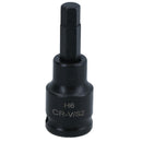 3mm - 10mm x 45mm 3/8in. Drive Short Impact Impacted Allen Hex Key Socket