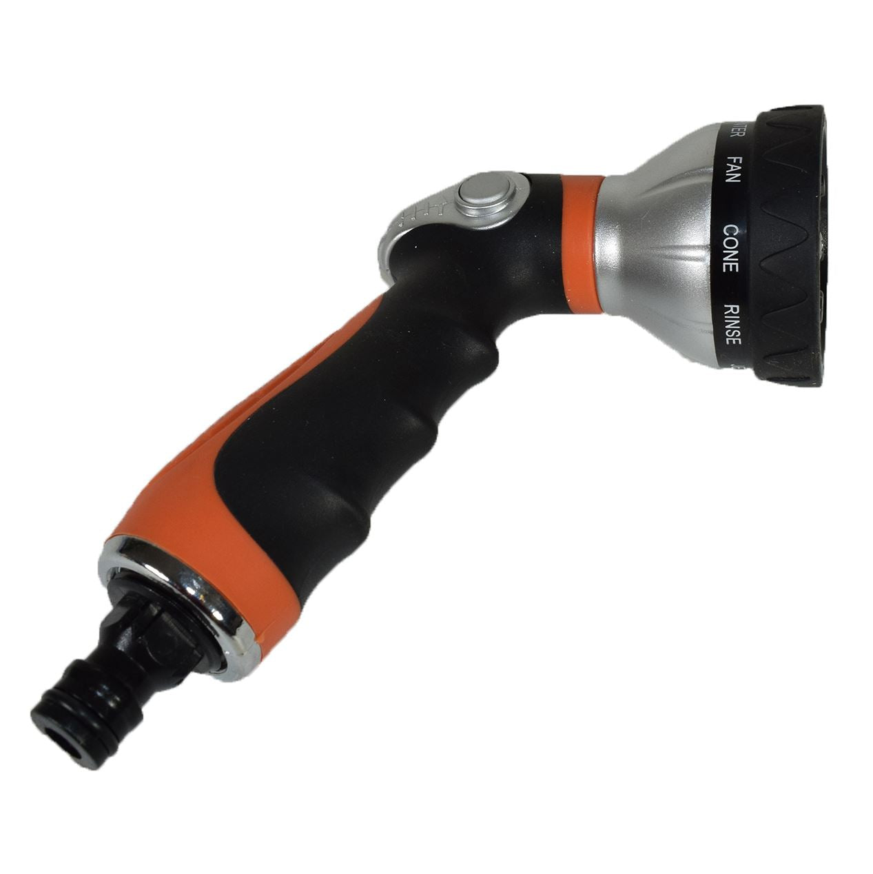 Spray Nozzle Orange Watering Hose Pipe Gardening Thumb Trigger 10 Patterns