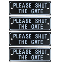 Garden Gate Signs - 'Beware of Dog' OR 'Shut the Gate' Dog Warning SIgn