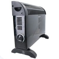 2KW Electric Fan Convector Heater Adjustable Thermostat Free Standing Home Office