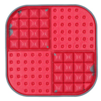 Red Slomo Dog Cat Slow Treat Dog Feeding Dispensing Mat Boredom Breaker