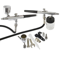 Dual Action Airbrush Air Brush Spray Gun Complete Kit 0.3mm Nozzle Hobby Paint