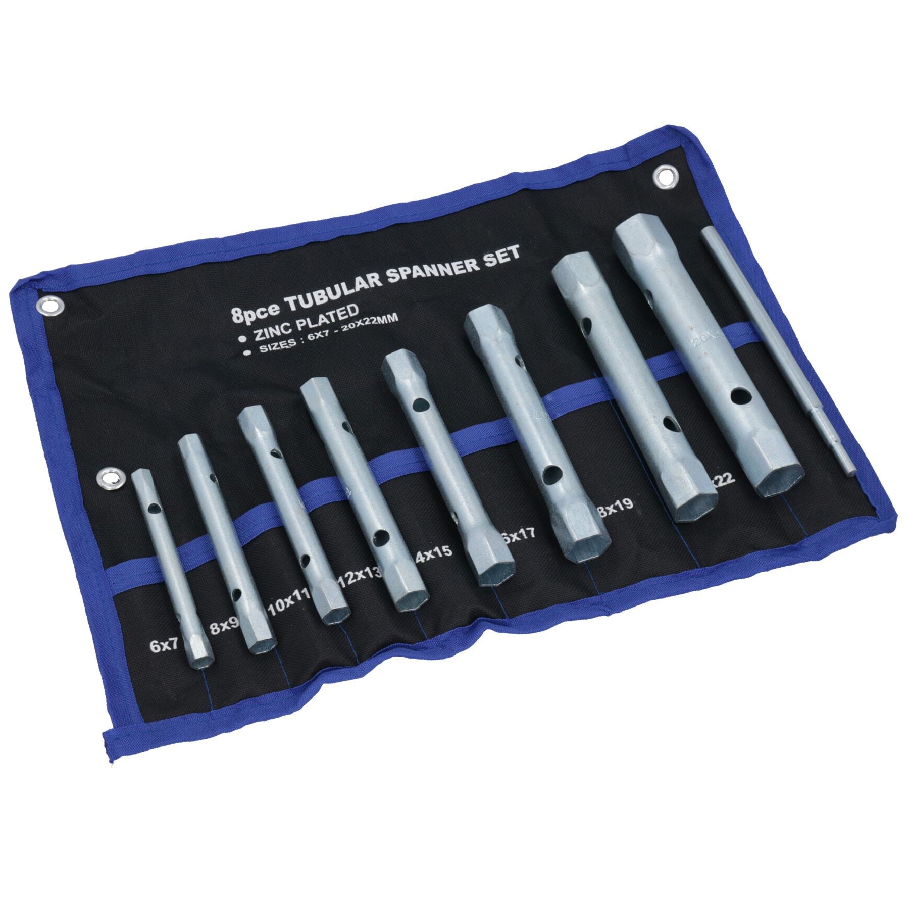 8pc Metric Tubular Box Spanner Wrench Plumber Torque Bar 6mm – 22mm