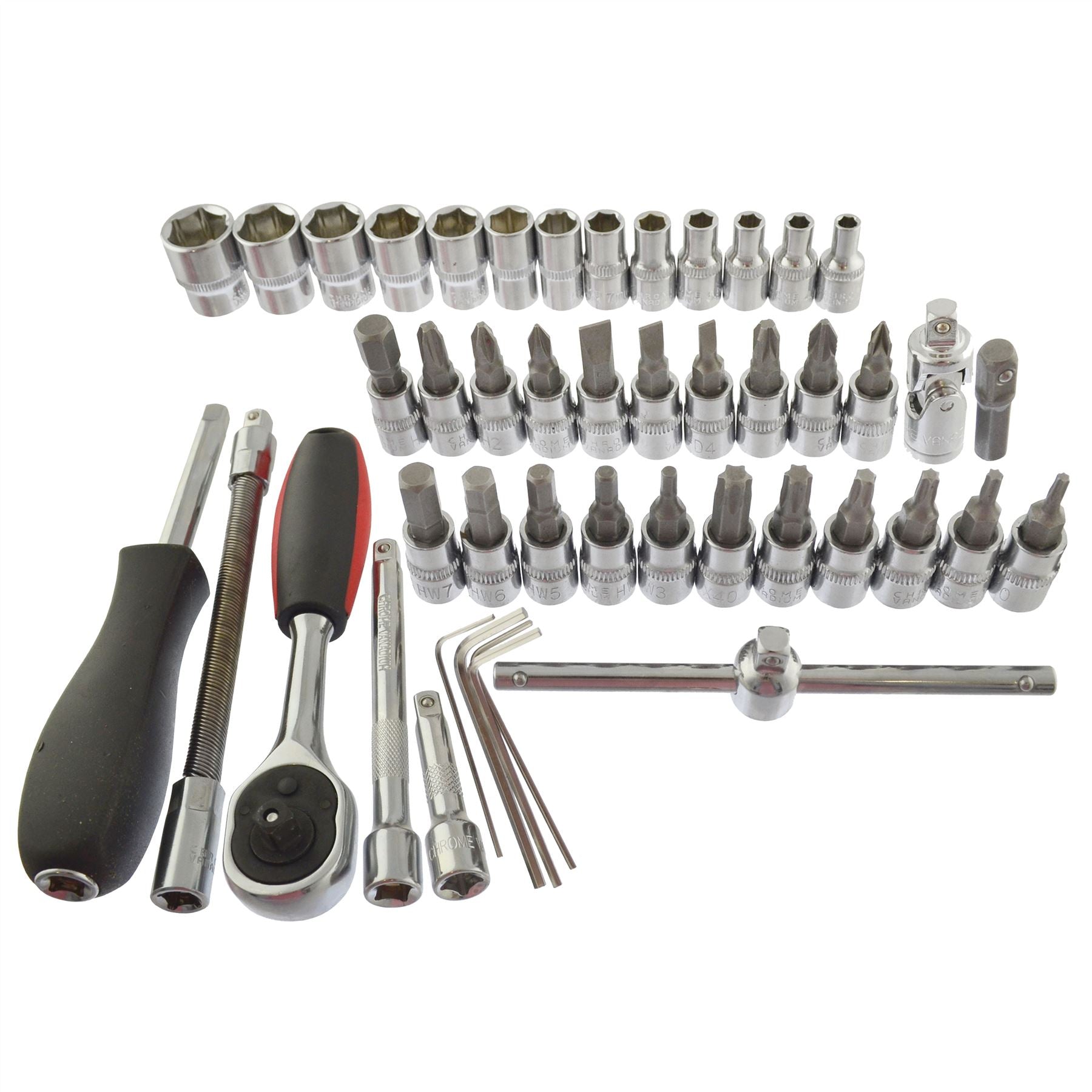 1/4" Drive Metric MM Socket And Accessory Set 46pc 4mm - 14mm  AN041