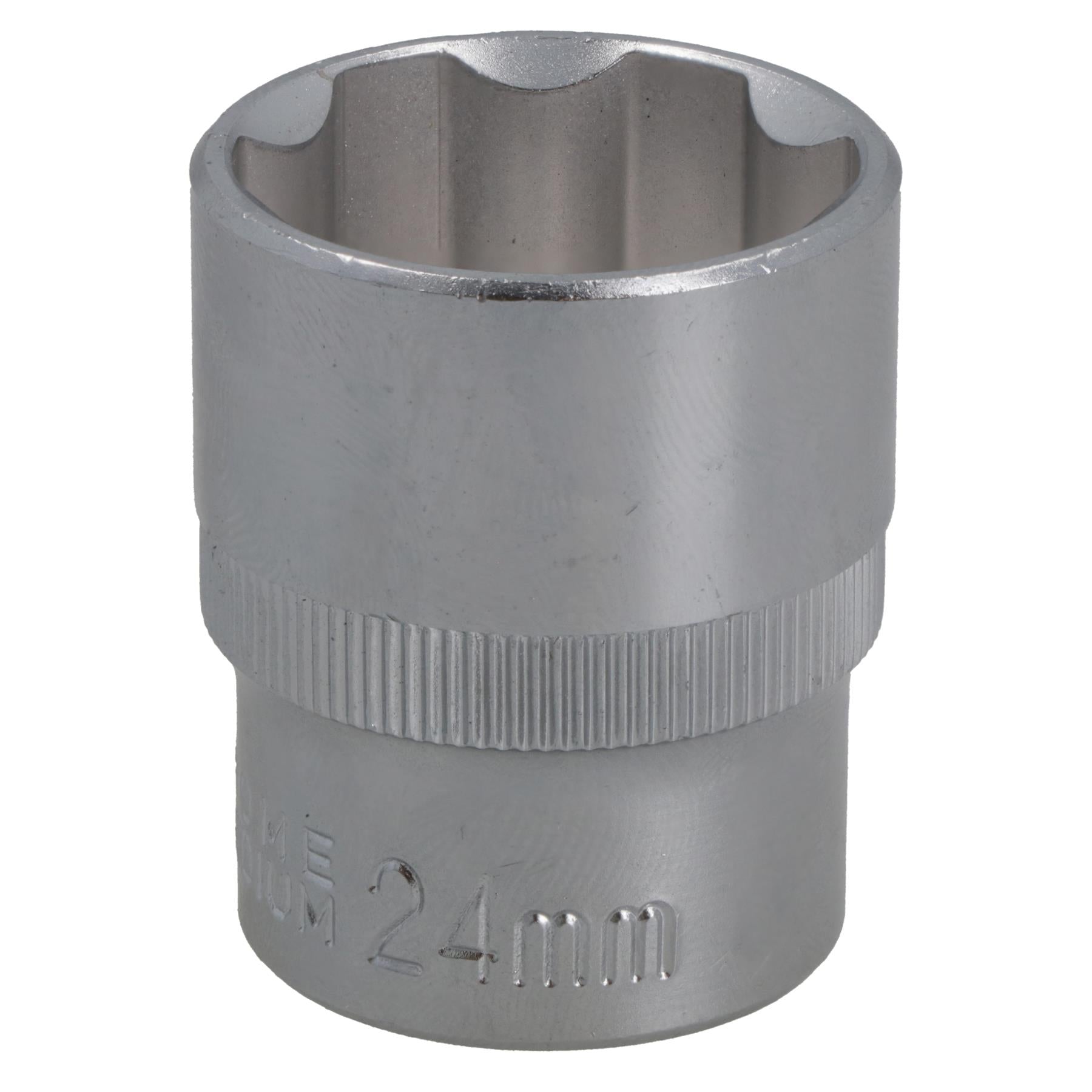 Douille à 6 pans métrique Super Lock 24 mm 1/2" CRV à moletage peu profond TE796