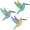 Hummingbird Garden Home Wall Art Fence Ornament Decoration Yard Set of 3