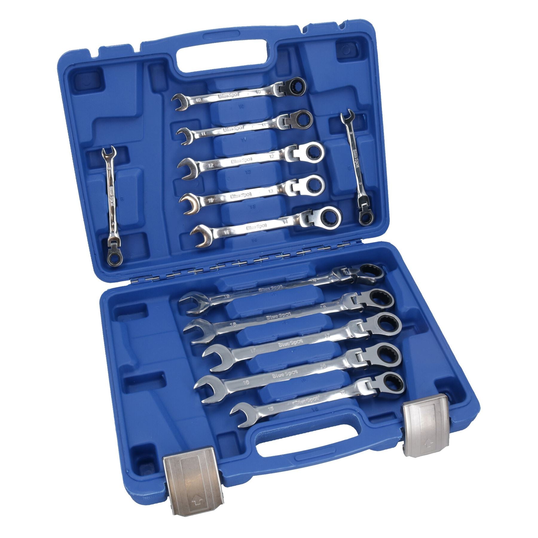 Metric MM Flexible Combination Ratchet Spanner Wrench Set 8mm – 19mm 12pc