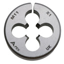 M11 x 1.0mm Metric Split Die Rethreading Thread Cutter Tungsten Steel 38mm