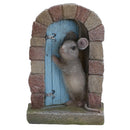 Mouse Door Figurine Statue House Decor Ornament Sculpture Resin Home