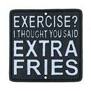 Exercise? I Thought You Said Extra Fries Sign Cast Iron Plaque Wall House Door