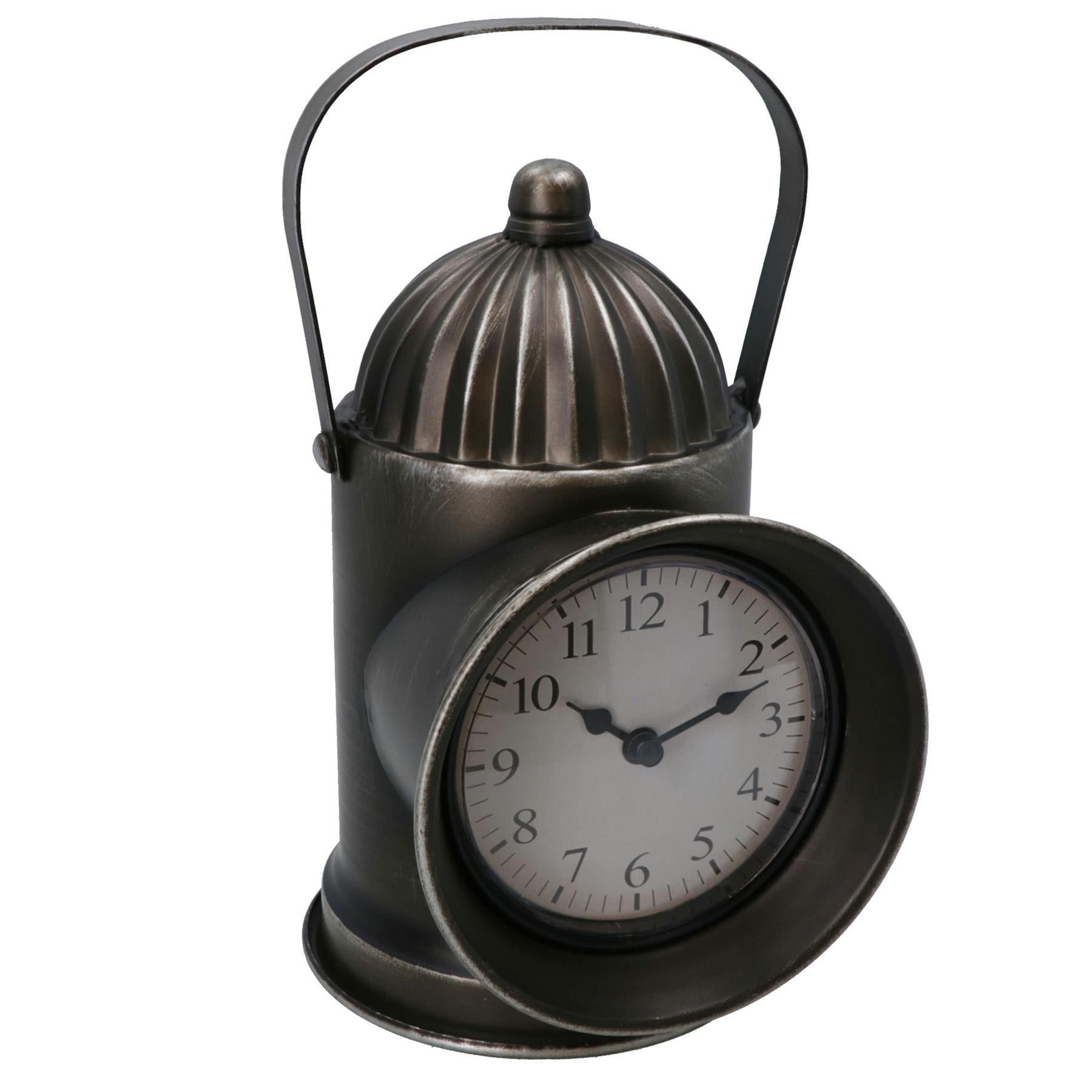 Railway Lamp Clock Industrial Style Mantel Engine Retro Home Decor Gift Metal
