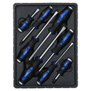 8pc Go Through Screwdriver Set Flat Bladed Headed Phillips Screws