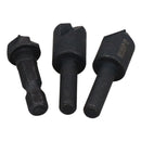 3pc Countersink Drill Bits Boring 70 + 90 Degree Chamfer For Soft Metal + Wood