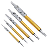 Multi Angle / Multi Jointed Flexi Spline Key Wrench Set 5pc M4 - M10