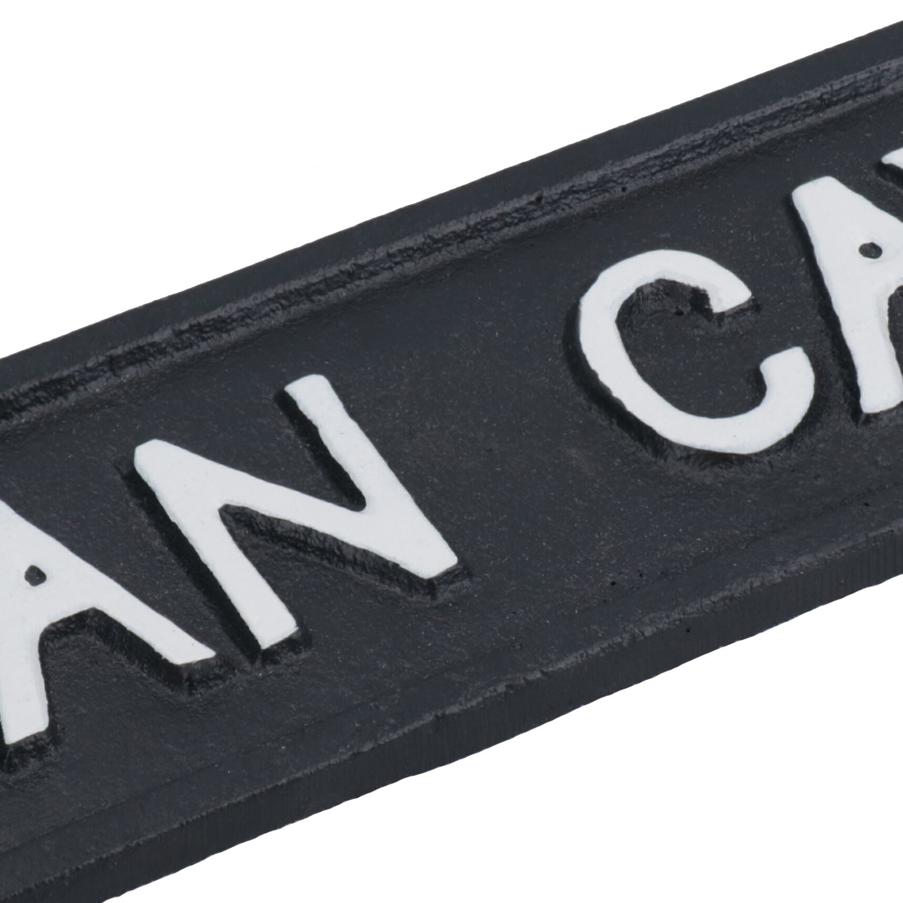 Man Cave Cast Iron Sign Plaque Wall Fence Gate Post House Workshop Garage