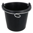 Tough Rubber Bucket Flexible Traditional Thick Rubber 7.5L with Rope Eye Boat
