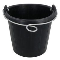 Tough Rubber Bucket Flexible Traditional Thick Rubber 7.5L with Rope Eye Boat