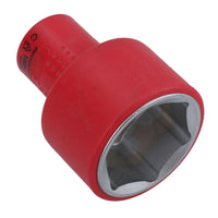 1/2in drive VDE Insulated Shallow Metric Socket 6 Sided Single Hex 1000 V