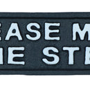 Please Mind The Step Cast Iron Sign Plaque Black Garden Garage Safety Work