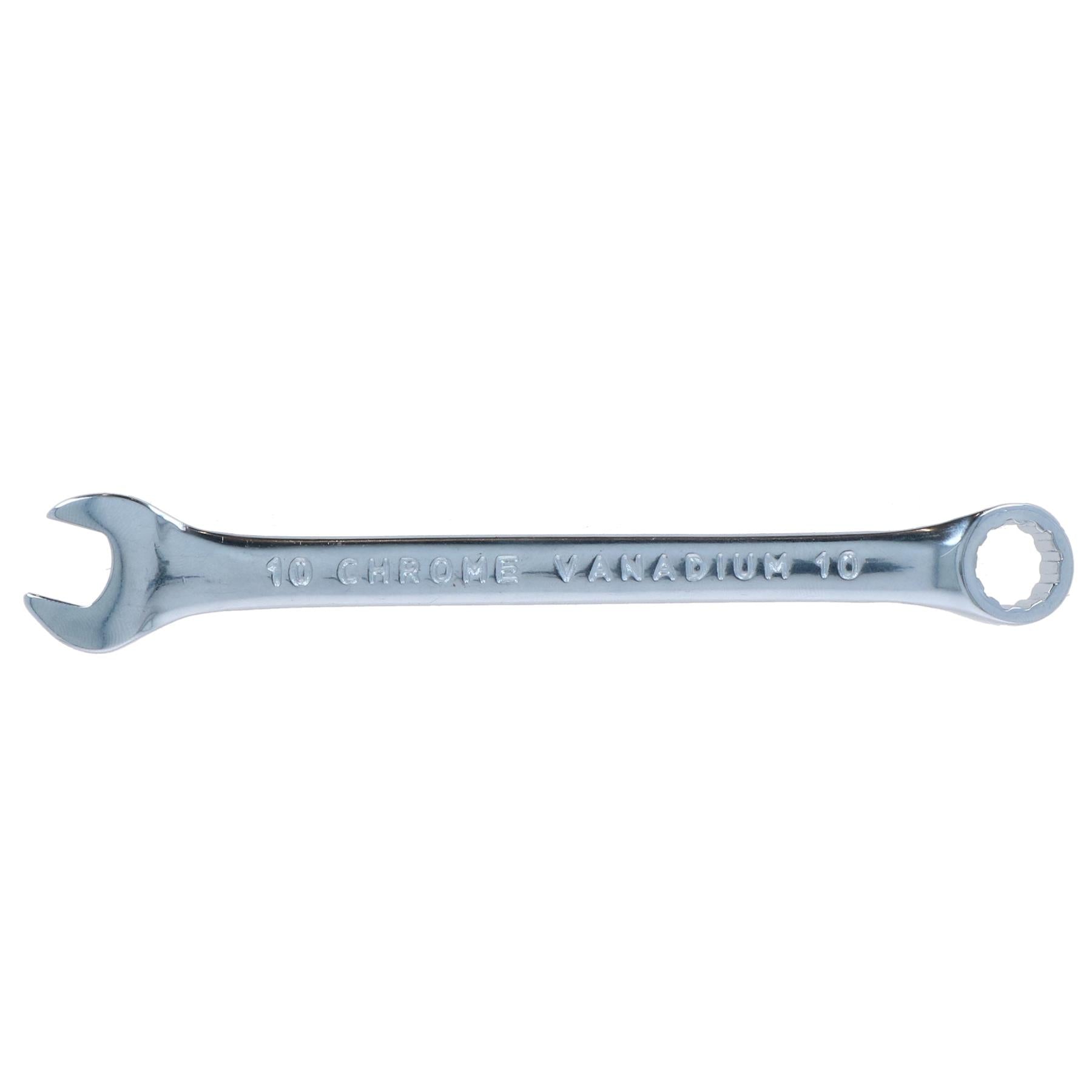 Clé mixte métrique 10 mm à anneau ouvert et à deux pans